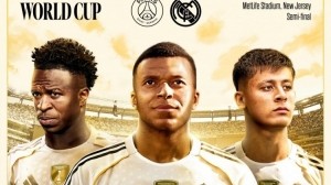 皇马发布世俱杯半决赛海报：姆巴佩C位，维尼修斯、居勒尔出镜